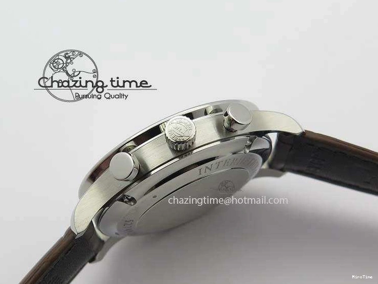 MIROTIME 0721 Supportive Portuguese Chrono IW371431 ZF 1:1 Best Edition Gray Dial On Brown Leather Strap A79350 (Slim Movement) 7261